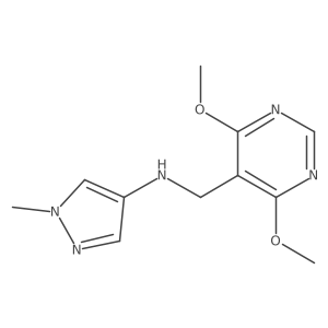N-[(4,6-dimethoxypyrimidin-5-yl)methyl]-1-methyl-1H-pyrazol-4-amine Structure