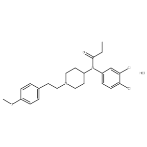 N-(3,4-dichlorophenyl)-N-{1-[2-(4-methoxyphenyl)ethyl]piperidin-4-yl}propionamide hydrochloride Structure