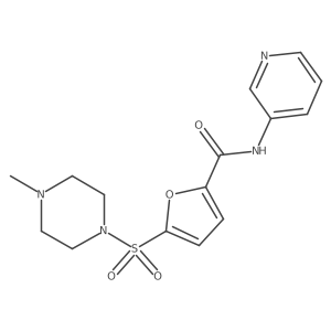 5-((4-methylpiperazin-1-yl)sulfonyl)-N-(pyridin-3-yl)furan-2-carboxamide结构式