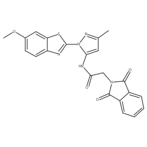 2-(1,3-dioxoisoindolin-2-yl)-N-(1-(6-methoxybenzo[d]thiazol-2-yl)-3-methyl-1H-pyrazol-5-yl)acetamide Structure