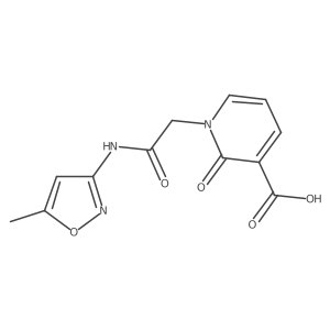 1-[(5-Methyl-isoxazol-3-ylcarbamoyl)-methyl]-2-oxo-1,2-dihydro-pyridine-3-carboxylic acid Structure