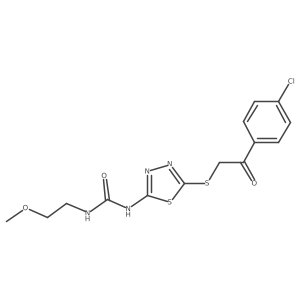 1-(5-((2-(4-Chlorophenyl)-2-oxoethyl)thio)-1,3,4-thiadiazol-2-yl)-3-(2-methoxyethyl)urea Structure