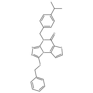1-(benzylthio)-4-(4-isopropylbenzyl)thieno[2,3-e][1,2,4]triazolo[4,3-a]pyrimidin-5(4H)-one Structure