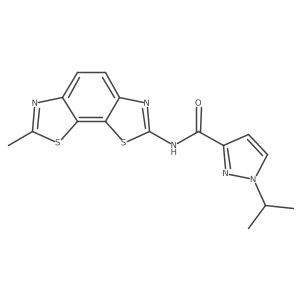 1-isopropyl-N-(7-methylbenzo[1,2-d:4,3-d']bis(thiazole)-2-yl)-1H-pyrazole-3-carboxamide Structure
