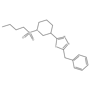 2-Benzyl-5-(1-(butylsulfonyl)piperidin-3-yl)-1,3,4-thiadiazole结构式