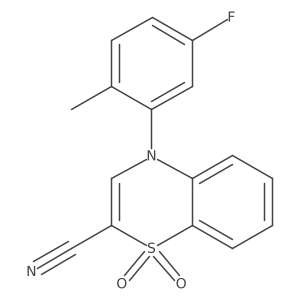 4-(5-fluoro-2-methylphenyl)-4H-benzo[b][1,4]thiazine-2-carbonitrile 1,1-dioxide结构式