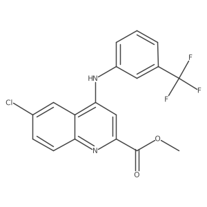 Methyl 6-chloro-4-((3-(trifluoromethyl)phenyl)amino)quinoline-2-carboxylate结构式