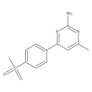 4-Methyl-6-(4-methanesulfonyl-phenyl)-pyrimidin-2-ylamine结构式