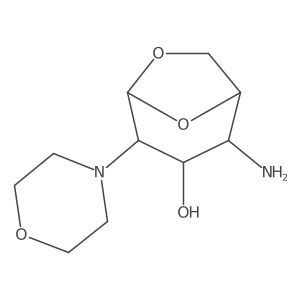 (1S,2S,3S,4R,5R)-2-amino-4-morpholino-6,8-dioxabicyclo[3.2.1]octan-3-ol Structure