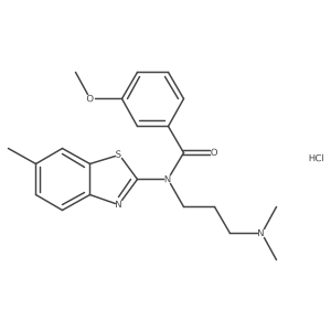 N-(3-(dimethylamino)propyl)-3-methoxy-N-(6-methylbenzo[d]thiazol-2-yl)benzamide hydrochloride结构式