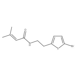 n-(2-(5-Bromothiophen-2-yl)ethyl)-3-methylbut-2-enamide Structure