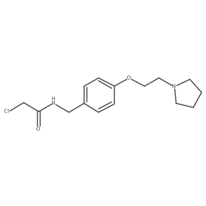 2-chloro-N-({4-[2-(pyrrolidin-1-yl)ethoxy]phenyl}methyl)acetamide Structure