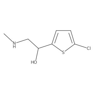 1-(5-Chlorothiophen-2-yl)-2-(methylamino)ethan-1-ol Structure