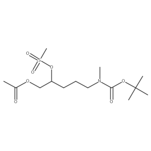 5-((Tert-butoxycarbonyl)(methyl)amino)-2-((methylsulfonyl)oxy)pentyl acetate Structure