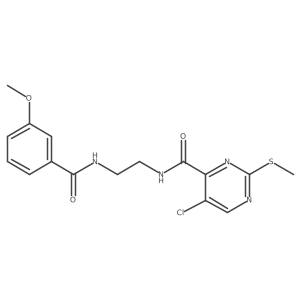 5-chloro-N-{2-[(3-methoxyphenyl)formamido]ethyl}-2-(methylsulfanyl)pyrimidine-4-carboxamide Structure