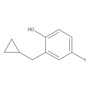 2-(Cyclopropylmethyl)-4-iodophenol结构式
