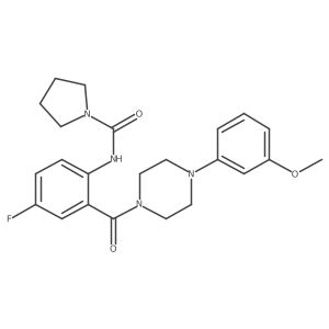 N-(4-fluoro-2-{[4-(3-methoxyphenyl)piperazin-1-yl]carbonyl}phenyl)pyrrolidine-1-carboxamide Structure