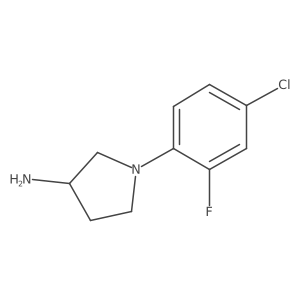 1-(4-Chloro-2-fluorophenyl)pyrrolidin-3-amine结构式