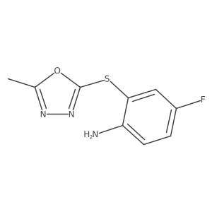 4-Fluoro-2-[(5-methyl-1,3,4-oxadiazol-2-yl)sulfanyl]aniline Structure