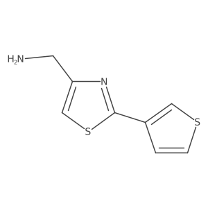 [2-(Thiophen-3-yl)-1,3-thiazol-4-yl]methanamine结构式