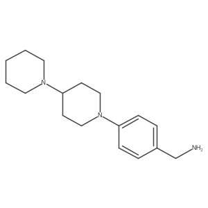 [4-(4-Piperidin-1-ylpiperidin-1-yl)phenyl]methanamine Structure