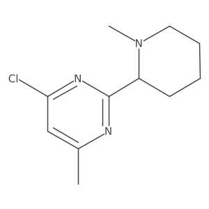 4-Chloro-6-methyl-2-(1-methylpiperidin-2-yl)pyrimidine Structure