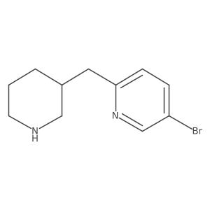 5-Bromo-2-[(piperidin-3-yl)methyl]pyridine结构式