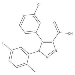 5-(3-chlorophenyl)-1-(5-fluoro-2-methylphenyl)-1H-1,2,3-triazole-4-carboxylic acid结构式