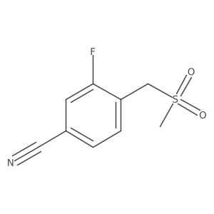 3-Fluoro-4-(methanesulfonylmethyl)benzonitrile结构式