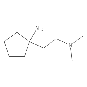 1-[2-(Dimethylamino)ethyl]cyclopentan-1-amine结构式