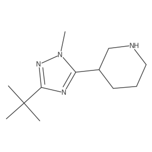 3-(3-tert-butyl-1-methyl-1H-1,2,4-triazol-5-yl)piperidine结构式