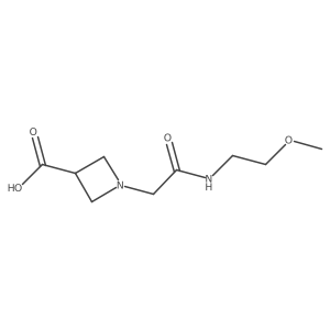 1-{[(2-Methoxyethyl)carbamoyl]methyl}azetidine-3-carboxylic acid Structure