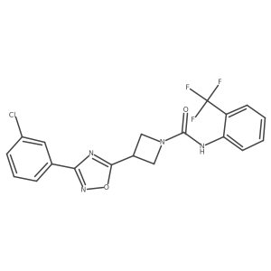 3-[3-(3-chlorophenyl)-1,2,4-oxadiazol-5-yl]-N-[2-(trifluoromethyl)phenyl]azetidine-1-carboxamide结构式