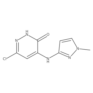 6-chloro-4-(1-methyl-1H-pyrazol-3-ylamino)pyridazin-3(2H)-one Structure
