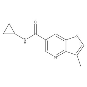 Thieno[3,2-b]pyridine-6-carboxamide, N-cyclopropyl-3-methyl-结构式