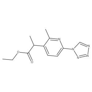 ethyl 2-[2-methyl-6-(1H-tetrazol-1-yl)pyridin-3-yl]propanoate结构式