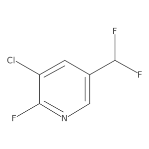 3-Chloro-5-(difluoromethyl)-2-fluoropyridine结构式