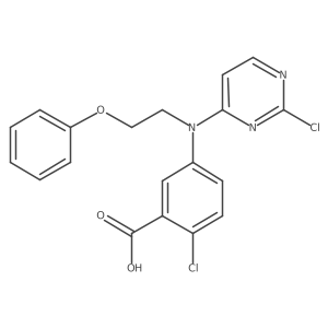 2-Chloro-5-[(2-chloro-pyrimidin-4-yl)-(2-phenoxy-ethyl)-amino]-benzoic acid结构式