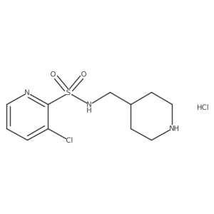 3-chloro-N-(piperidin-4-ylmethyl)pyridine-2-sulfonamide hydrochloride Structure
