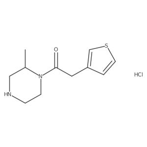 1-(2-Methylpiperazin-1-yl)-2-(thiophen-3-yl)ethanone hydrochloride结构式