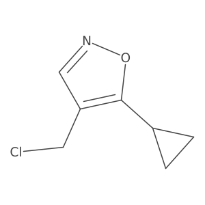 4-(Chloromethyl)-5-cyclopropyl-1,2-oxazole结构式