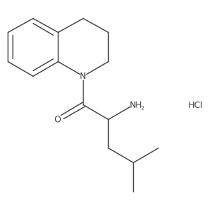 2-Amino-4-methyl-1-(1,2,3,4-tetrahydroquinolin-1-yl)pentan-1-one hydrochloride结构式