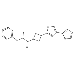 1-(3-(3-(Furan-2-yl)-1,2,4-oxadiazol-5-yl)azetidin-1-yl)-2-phenoxypropan-1-one结构式