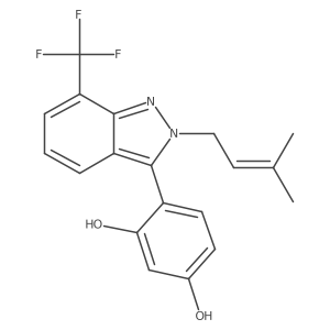 1,3-Benzenediol, 4-[2-(3-Methyl-2-buten-1-yl)-7-(trifluoroMethyl)-2H-indazol-3-yl]-结构式