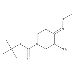 tert-Butyl 3-amino-4-(methoxyimino)piperidine-1-carboxylate Structure