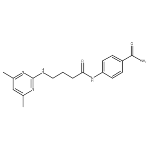 4-({4-[(4,6-Dimethylpyrimidin-2-yl)amino]butanoyl}amino)benzamide Structure