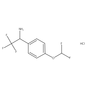 1-[4-(Difluoromethoxy)phenyl]-2,2,2-trifluoroethan-1-amine hydrochloride结构式