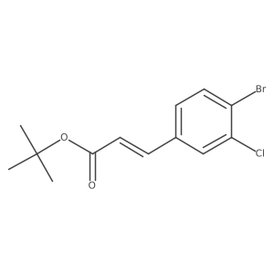 tert-butyl (2E)-3-(4-bromo-3-chlorophenyl)prop-2-enoate结构式