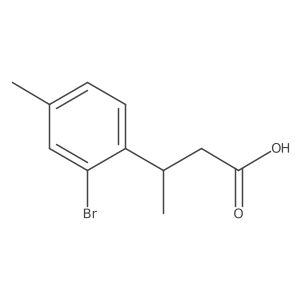 3-(2-Bromo-4-methylphenyl)butanoic acid Structure