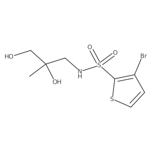 2-Thiophenesulfonamide, 3-bromo-N-(2,3-dihydroxy-2-methylpropyl)-结构式